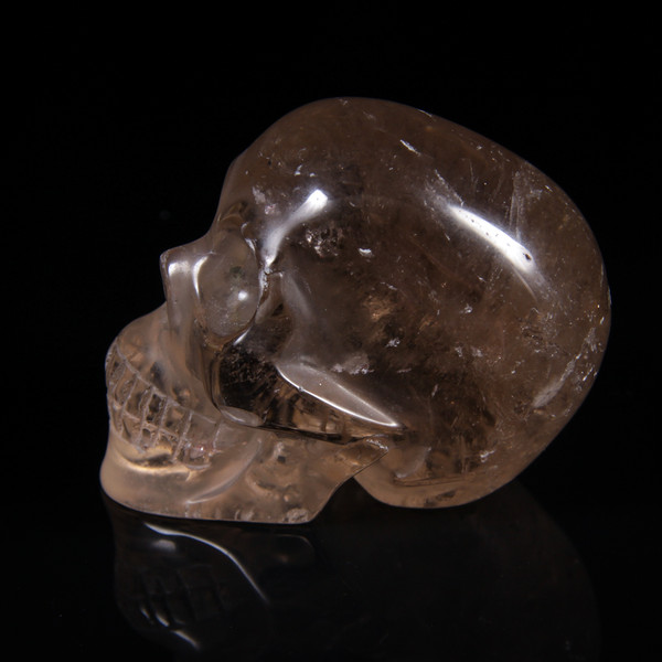 Smoky Quartz Crystal Skull 3.25"