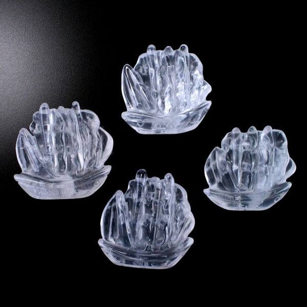 Moon Quartz Carved Crystal Ship ( 1 Piece )