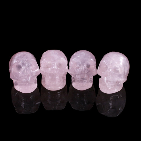 Rose Quartz Crystal Skull 1.5" (40mm)