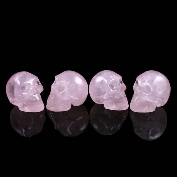 Rose Quartz Crystal Skull 1.5" (40mm)