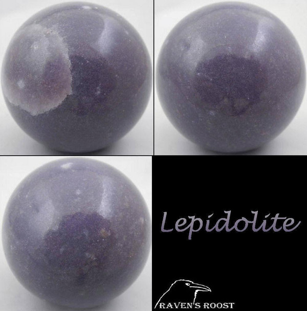 Raven's Lepidolite Sphere