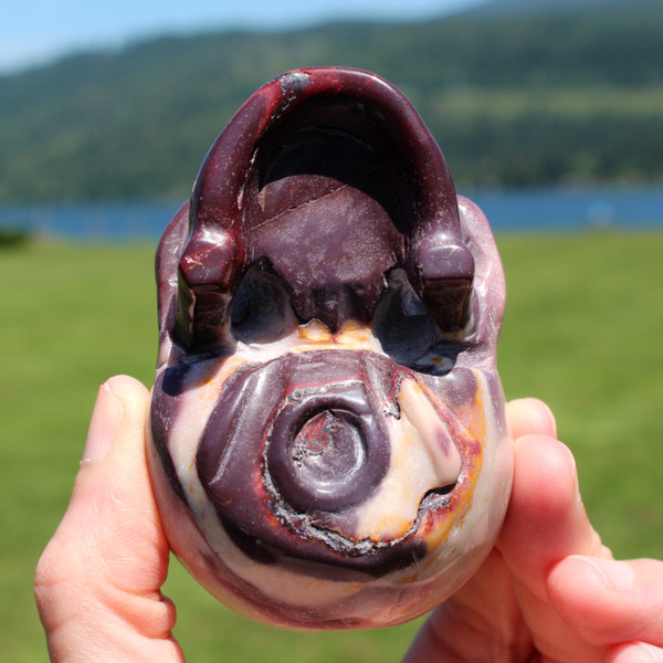 Carved Mookaite Crystal Skull