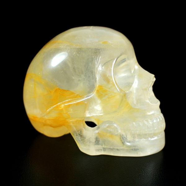 Golden Healer Quartz Crystal Skull 2.75"