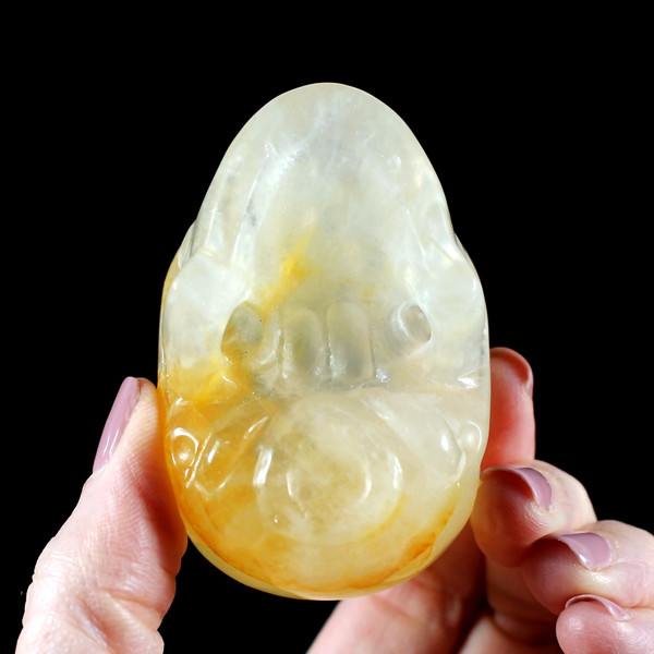 Golden Healer Quartz Crystal Skull 2.75"
