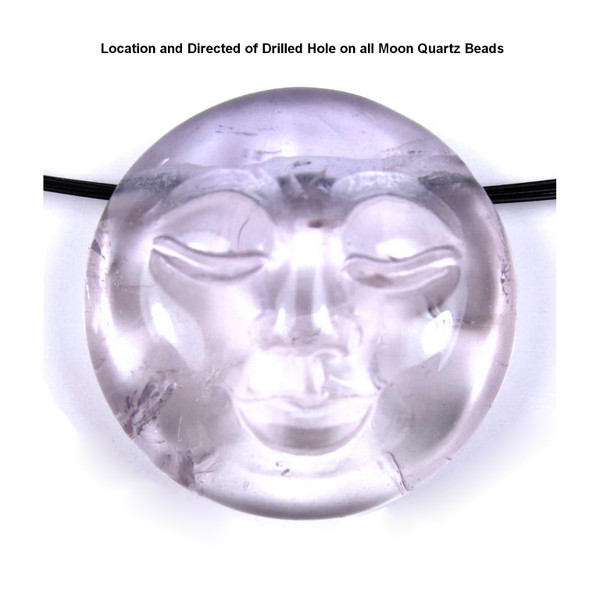 Ocean Jasper Moon Face Pendant Focal Bead