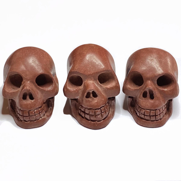 Sedona Red Rock Crystal Skull Activated 1.5" ( 1 Piece )