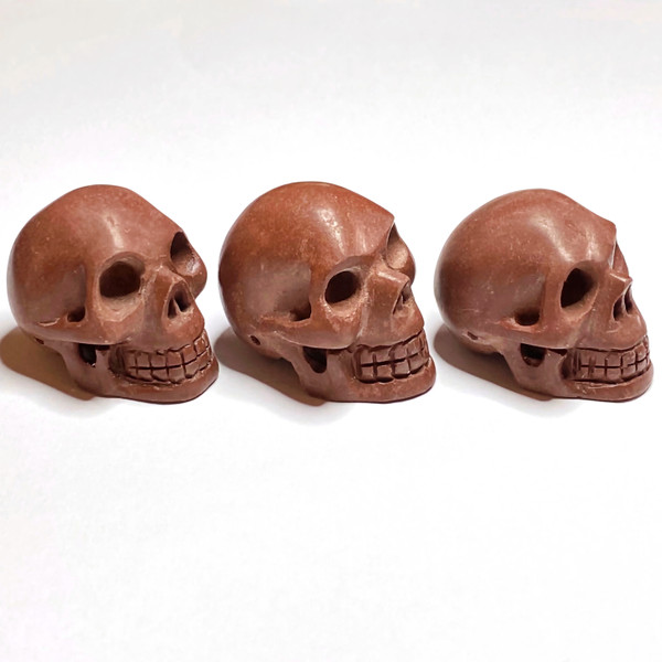 Sedona Red Rock Crystal Skull Activated 1.5" ( 1 Piece )
