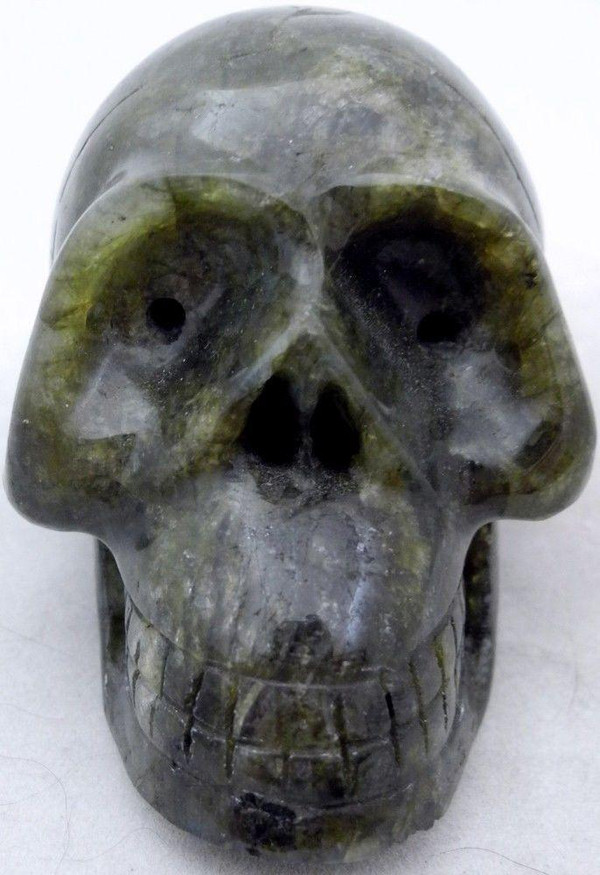 Raven's Carved Classic Style Labradorite  Crystal Skull
