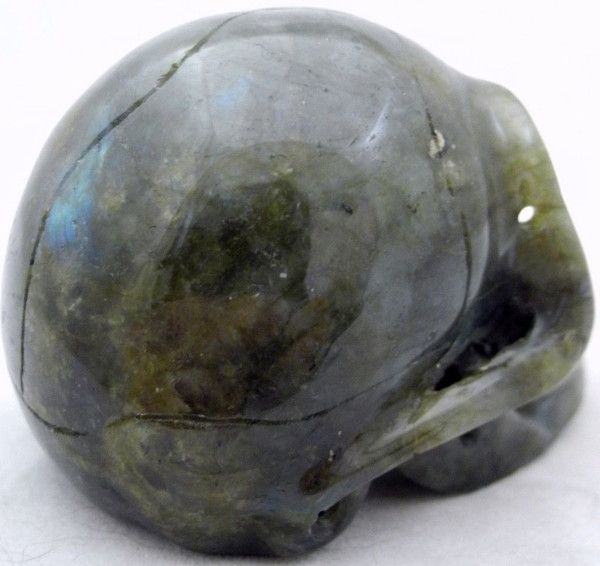 Raven's Carved Classic Style Labradorite  Crystal Skull