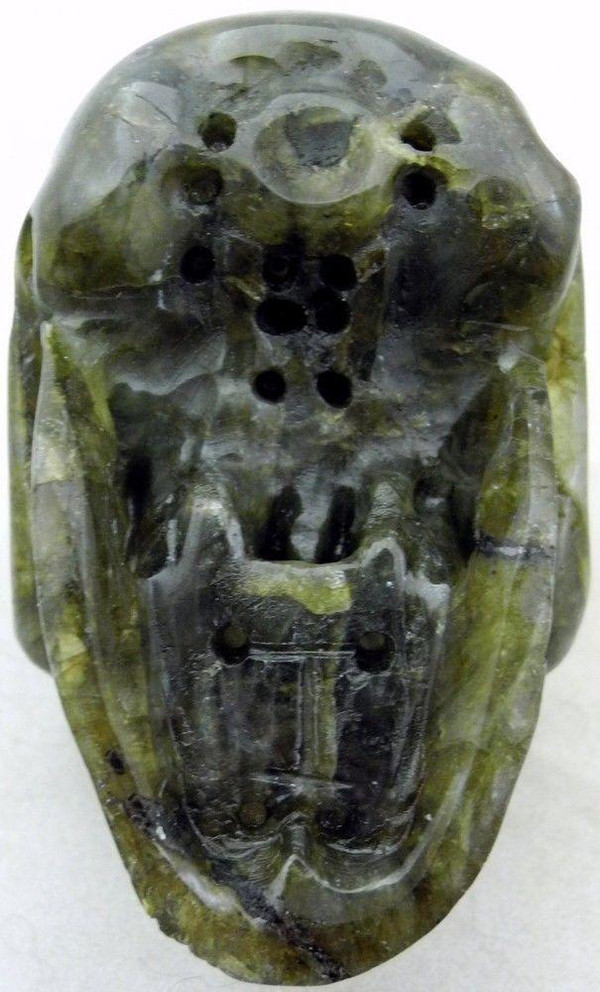 Raven's Carved Classic Style Labradorite  Crystal Skull