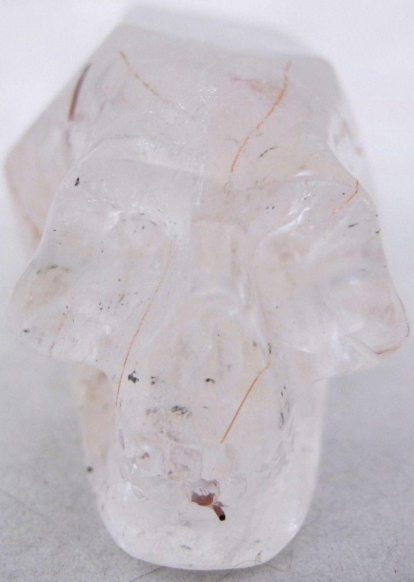 Raven's Rutilated Needles Clear Quartz Crystal Skull Wand
