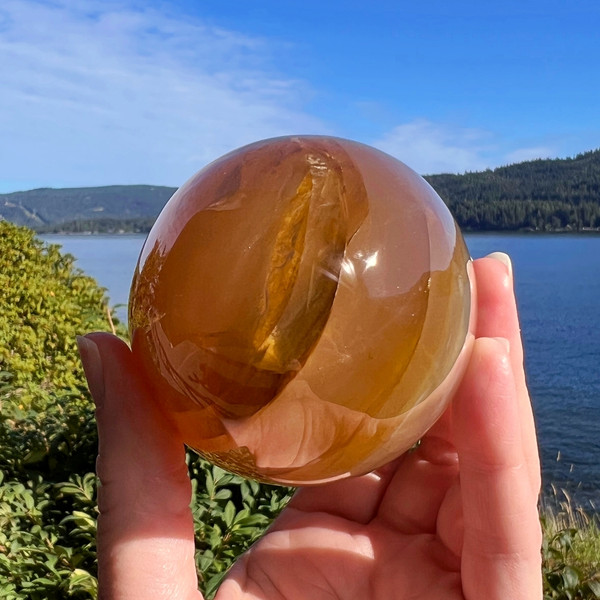 Golden Healer Star Quartz Gemstone Crystal Egg ~ Asterism
