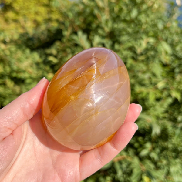 Golden Healer Star Quartz Gemstone Crystal Egg ~ Asterism