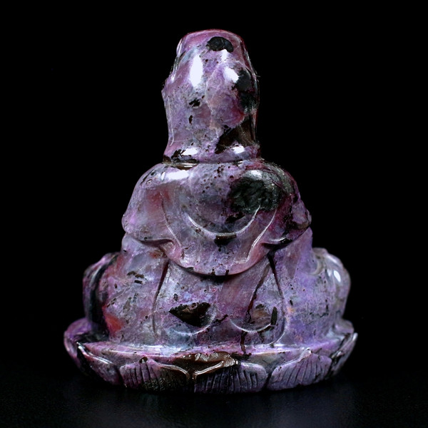 Beautiful Hand Carved Sugilite Quan Yin Guan Yin Carving
