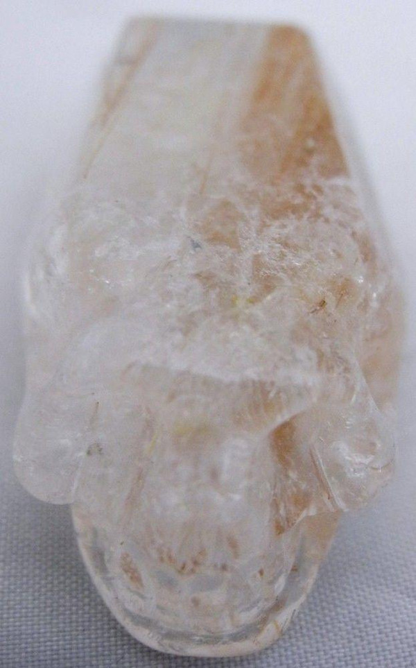 Raven's Copper Rutilated Needles Quartz Crystal Skull Wand