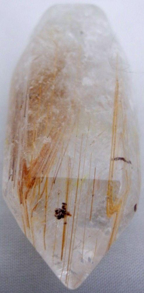 Raven's Copper Rutilated Needles Quartz Crystal Skull Wand