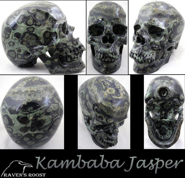 Raven's Kambaba Jasper Premium Style Crystal Skull