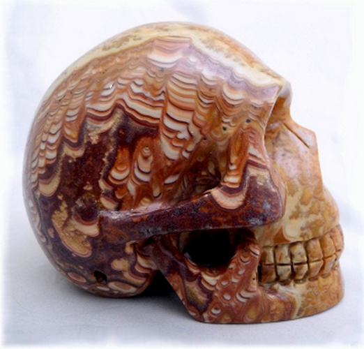 Raven's 4" Carved "Classic" style Aztec Dolomite Crystal Skull