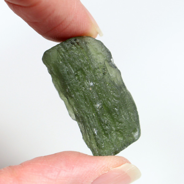 Moldavite Tektite Meteorite Crystal Specimen, Czech Republic