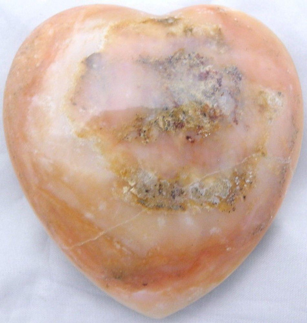 Raven's Carved Pink Opal Heart 1