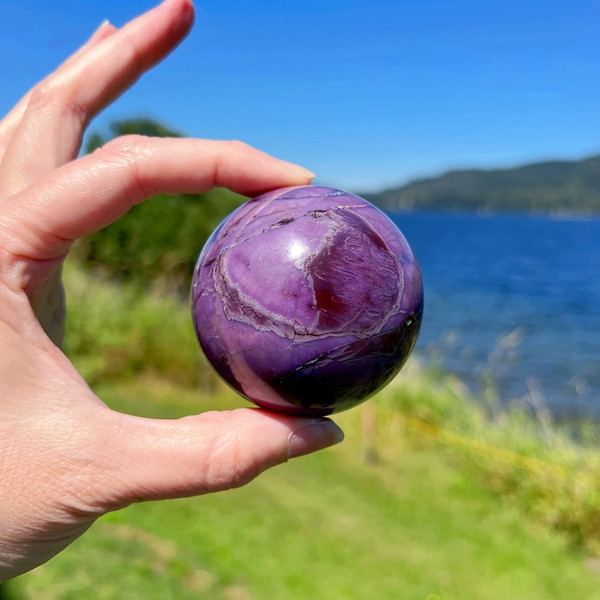AAA+ Deep Purple Gem Sugilite Sphere Crystal Ball