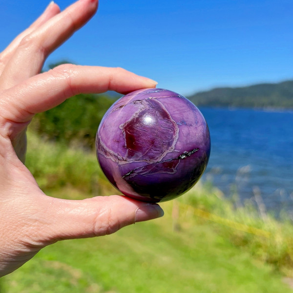 AAA+ Deep Purple Gem Sugilite Sphere Crystal Ball
