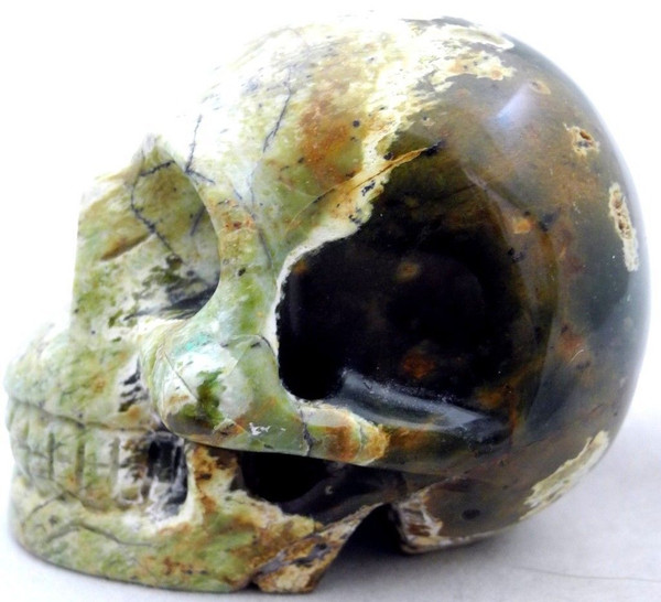Raven's Chrome Chalcedony Crystal Skull