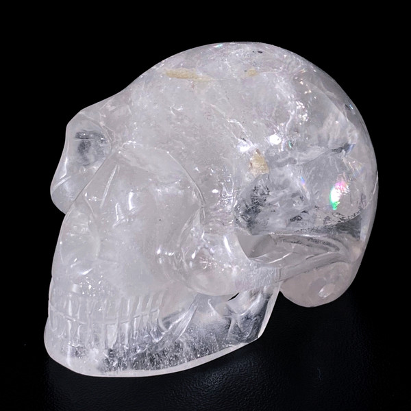 Raven's Carved Classic Style Quartz Crystal Skull