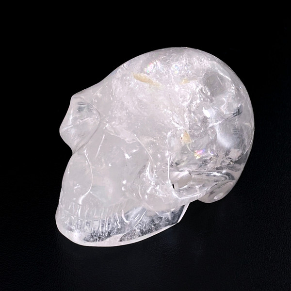 Raven's Carved Classic Style Quartz Crystal Skull
