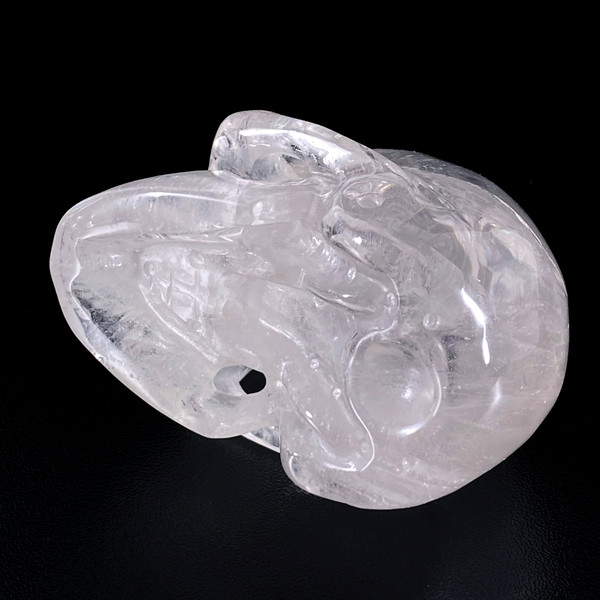 Raven's Carved Classic Style Quartz Crystal Skull