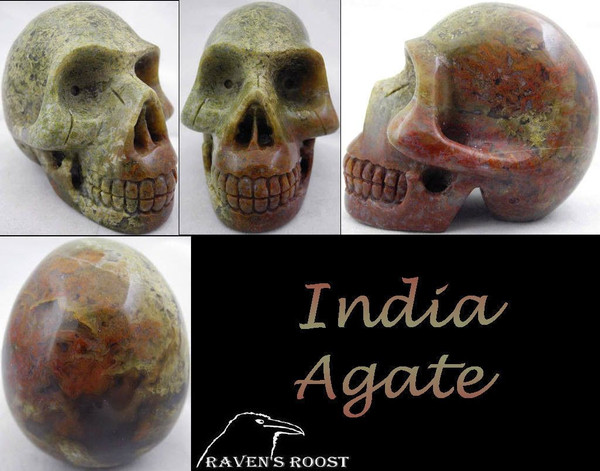 Raven's Indian Agate Crystal Skull