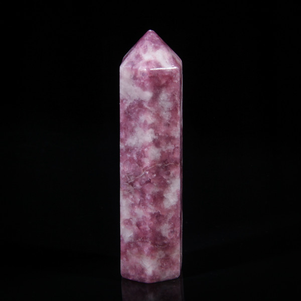 3.1" Pink Lepidolite Wand Crystal Point Generator