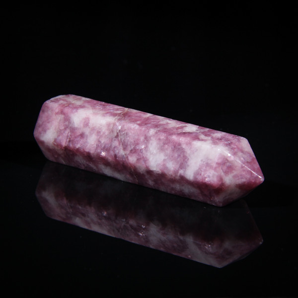 3.1" Pink Lepidolite Wand Crystal Point Generator