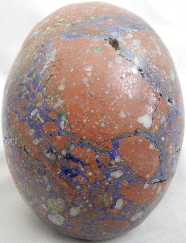 Raven's Brecciated Azurite Cuprite Malachite Crystal Skull