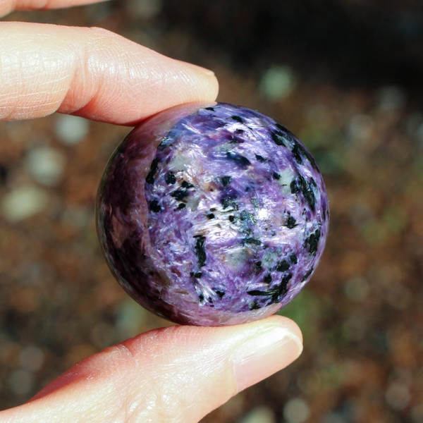 Purple Charoite Gemstone Sphere Crystal Ball