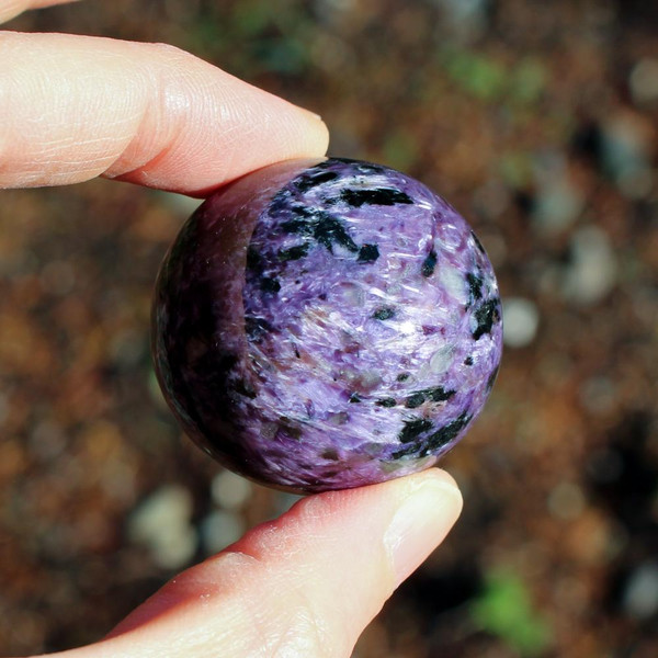 Purple Charoite Gemstone Sphere Crystal Ball
