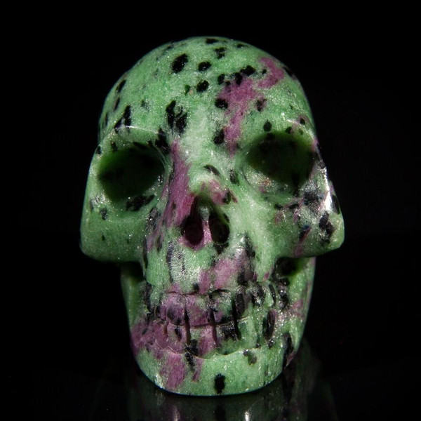 Tanzanian Ruby Zoisite Crystal Skull 1.75"