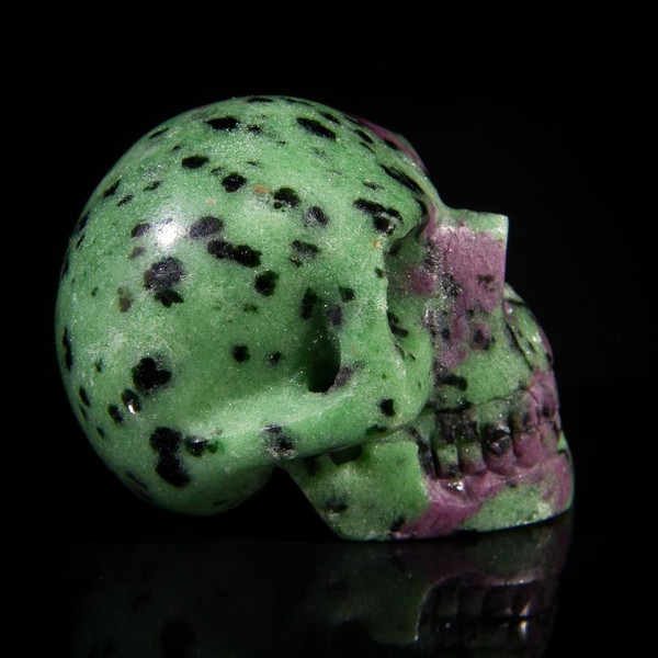 Tanzanian Ruby Zoisite Crystal Skull 1.75"