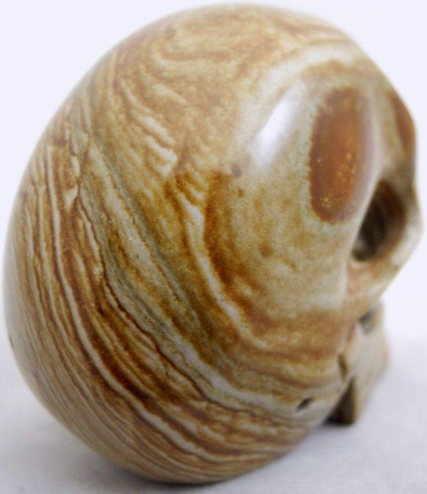 Raven's Hand Carved Picture Jasper Crystal Skull