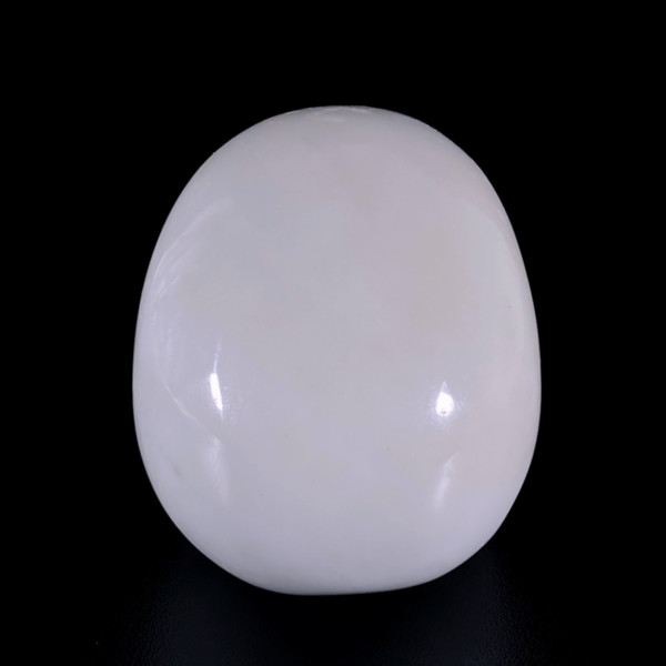 Raven's Carved White Jade Crystal Skull