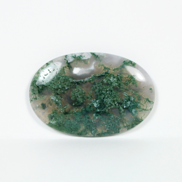 Moss Agate Cab Cabochon 30 x 20mm