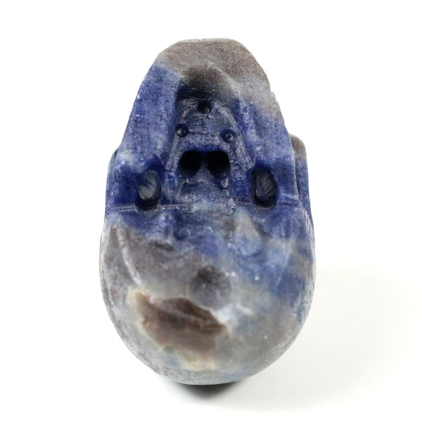 Ravenia's Classic Carved Blue Sapphire Corundum Crystal Skull w/MICA