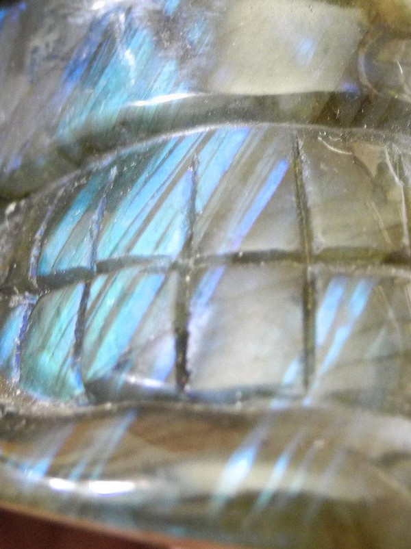 Raven's Colorful Labradorite  Crystal Skull