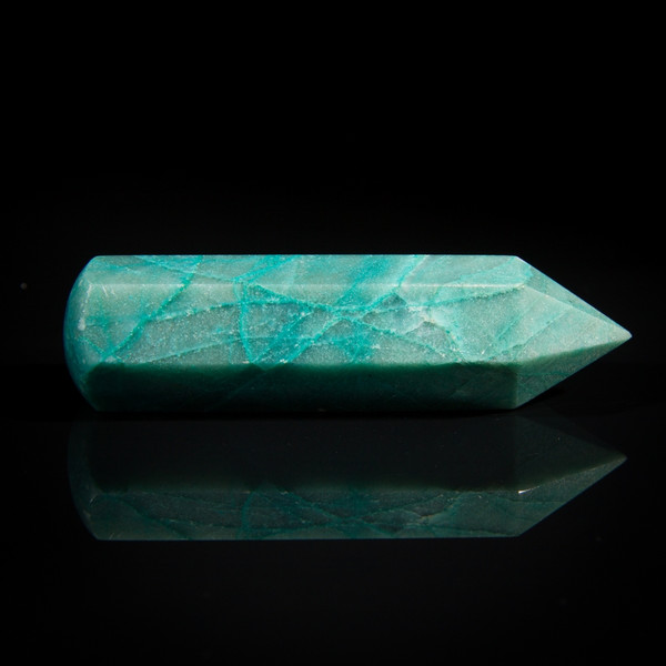3" Gem Silica Chrysocolla Crystal Wand Peru