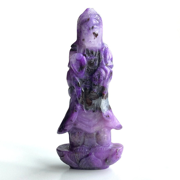 Raven's Purple Lavender Gem Sugilite Gel Crystal Quan Yin