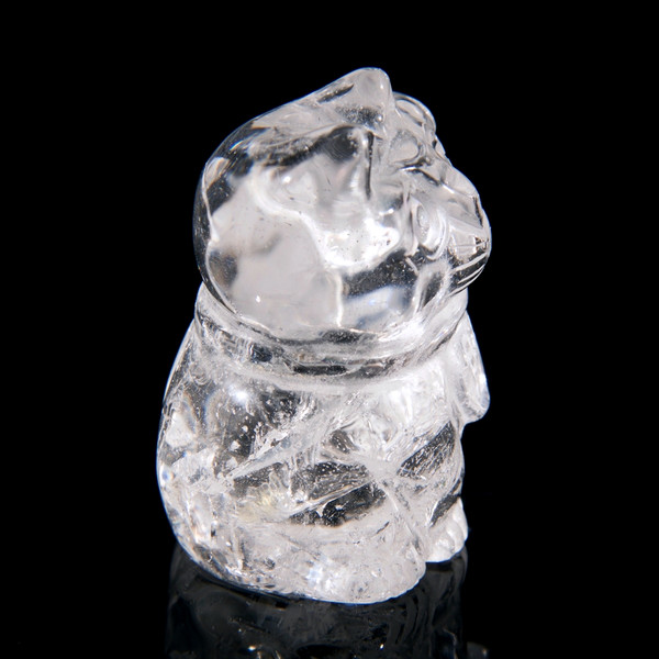 Quartz Crystal Lucky Cat Maneki Neko Carving