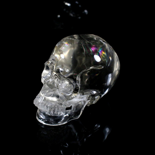 Optical Clear Quartz High Definition Crystal Skull Carving