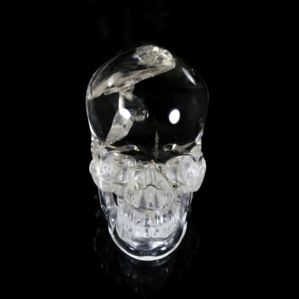 Optical Clear Quartz High Definition Crystal Skull Carving