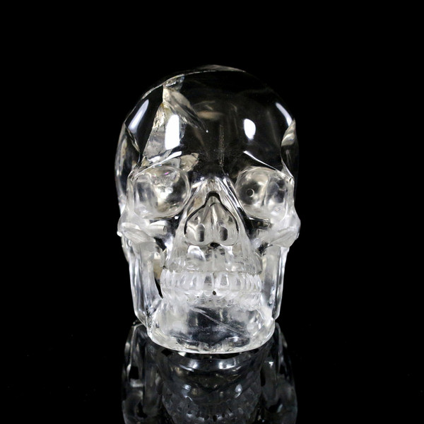 Optical Clear Quartz High Definition Crystal Skull Carving