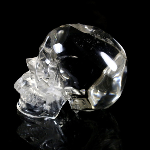 Optical Clear Quartz High Definition Crystal Skull Carving